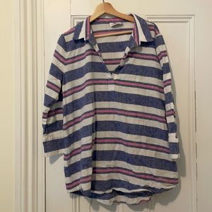 Vineyard Vines stripe linen tunic